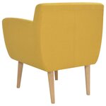 vidaXL Fauteuil jaune tissu