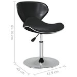 vidaXL Chaises à manger lot de 6 noir similicuir