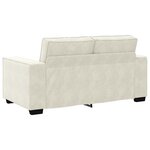 vidaXL Canapé à 2 places Crème 120 cm Velours