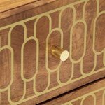 vidaXL Table de chevet 40x33x46 cm Bois de manguier solide