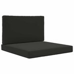 vidaXL Coussin de canapé d'extérieur 2 Pièces Noir Polyester