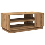 vidaXL Table basse chêne artisanal 102x55x43 cm bois d'ingénierie