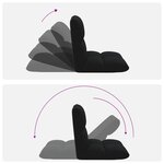 vidaXL Fauteuil de sol ajustable Noir Tissu