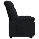 vidaXL Fauteuil inclinable Noir Tissu