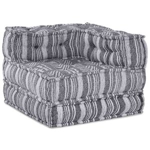 vidaXL Canapé modulaire Rayé Gris 70 x 70 x 54 cm tissu