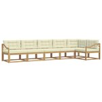 vidaXL Ensemble de canapés d'extérieur 4 pc Blanc et crème Polyester