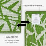 Tapis extérieur terrasse réversible - Tapis de jardin imperméable et résistant UV - Zena - Vert - 180x270 cm - HOMESCAPES