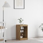 Buffet vidaXL avec lumières LED chêne artisanal 41x37x67 cm