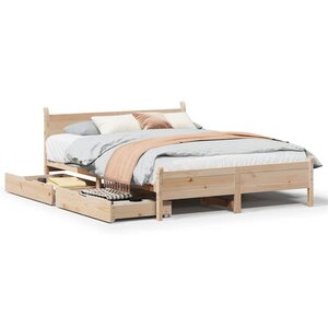 vidaXL Cadre de lit sans matelas 150x200 cm bois de pin massif
