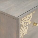 vidaXL Ensemble de mobilier de salle de bain avec tiroir 5 Pièces Gris