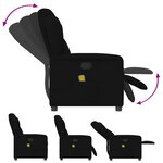 vidaXL Fauteuil de massage inclinable Noir Tissu