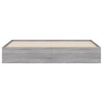 vidaXL Cadre de lit à tiroirs sonoma gris 160x200 cm bois d'ingénierie