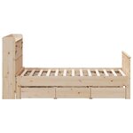 vidaXL Lit bibliothèque sans matelas 150x200 cm bois massif de pin