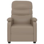 vidaXL Fauteuil inclinable électrique Cappuccino Similicuir