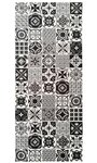 Tapis de Cuisine carreaux de Ciment 90 x 130 cm - Noir