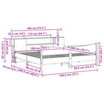 vidaXL Cadre de lit sans matelas cire marron 180x200cm bois pin massif