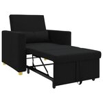 vidaXL Canapé-lit escamotable simple Noir 90 x 165 x 87 cm tissu