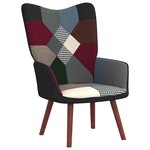 vidaXL Chaise de relaxation avec repose-pied Patchwork Tissu