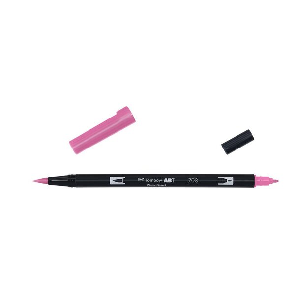 Feutre Dessin Double Pointe ABT Dual Brush Pen 703 Rose TOMBOW