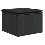vidaXL Salon de jardin 10 Pièces avec coussins noir résine tressée