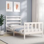 vidaXL Cadre de lit sans matelas blanc 100x200 cm bois de pin massif