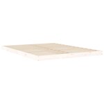 vidaXL Cadre de lit blanc 150x200 cm très grand bois de pin massif