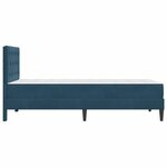 vidaXL Cadre de lit avec matelas Bleu 100 x 200 cm Velours