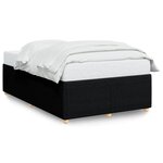 vidaXL Cadre de lit sans matelas noir 120x190 cm tissu