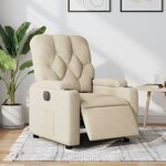 vidaXL Fauteuil inclinable électrique Crème Tissu