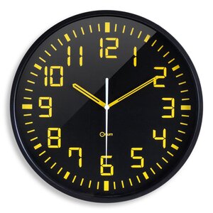 Horloge murale analogique Contraste Ø 30 cm - Noir