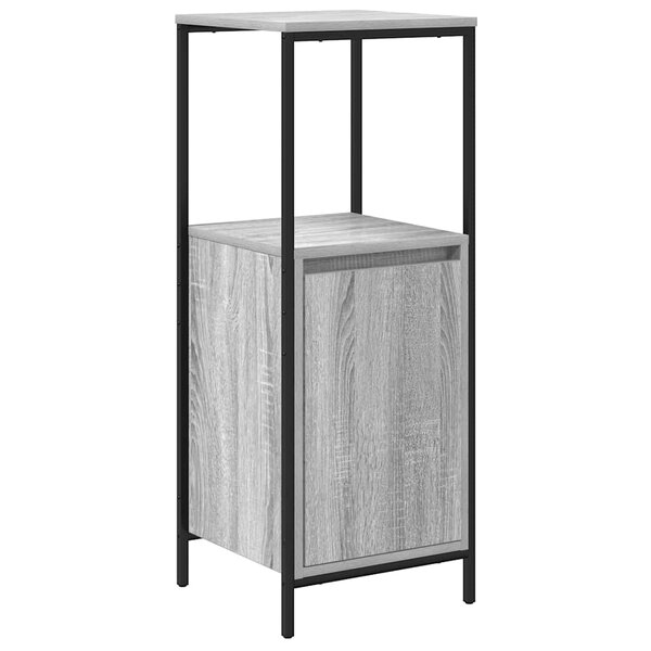 vidaXL Meuble de salle de bain avec étagères sonoma gris 36x35x95 cm