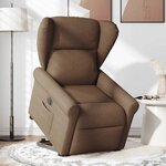 vidaXL Fauteuil inclinable électrique marron tissu