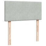 vidaXL Cadre de lit ottoman et matelas gris clair 90x190 cm velours