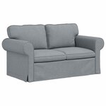 vidaXL Canapé 2 Pièces Gris clair 155 x 82 x 80 cm tissu