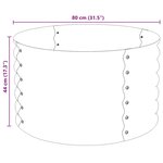 vidaXL Lit surélevé de jardin 80x80x44 cm Acier galvanisé Argenté