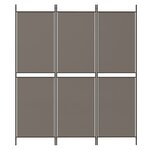 vidaXL Cloison de séparation 3 panneaux Anthracite 150x200 cm Tissu