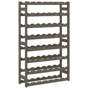 vidaXL Casier à bouteilles pour 56 bouteilles gris bois pin solide