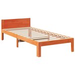VidaXL Cadre de lit familial sans matelas marron ciré 240x200 cm