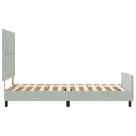 Cadre de lit vidaXL Gris clair 90x190 cm Velours