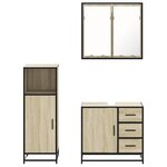 vidaXL Ensemble de meubles de salle de bain 3 Pièces chêne sonoma
