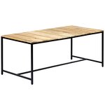 vidaXL Table à manger 180x90x75 cm Bois de manguier massif brut