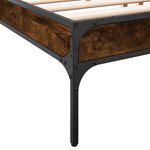 vidaXL Cadre de lit sans matelas chêne fumé 200x200 cm