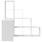 vidaXL Bureau d'angle Blanc 101.5 x 149.5 x 149.5 cm Bois d'ingénierie
