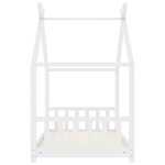 vidaXL Cadre de lit d'enfant Blanc Bois de pin massif 80x160 cm