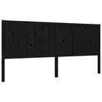 vidaXL Cadre de lit sans matelas noir 200x200 cm bois massif de pin