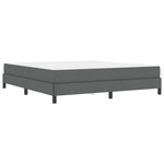 vidaXL Lit à ressorts avec matelas Gris foncé 180 x 200 cm tissu