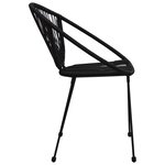vidaXL Ensemble à dîner d'extérieur 3 Pièces Rotin PVC Noir