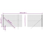 vidaXL Clôture en treillis métallique vert 2x25 m acier galvanisé