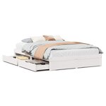 vidaXL Cadre de lit sans matelas blanc 140x200 cm bois de pin massif