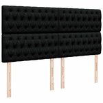 VidaXL Cadre de lit ottoman avec matelas noir 160x200 cm tissu